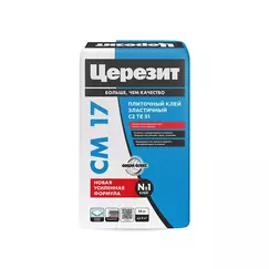 Клей для плитки Церезит CM 17 для внутренних и наружных работ, 5 кг (фасовка), эластичный, Вес: 5 (фасовка)
