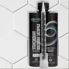 Затирка DEMEX эпоксидная двухкомпонентная, DME-306 лунная белая, матовая, 400 мл, Цвет производителя: лунный белый