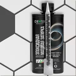 Затирка DEMEX эпоксидная двухкомпонентная, DME-309 галечная, матовая, 400 мл, Цвет производителя: галечный