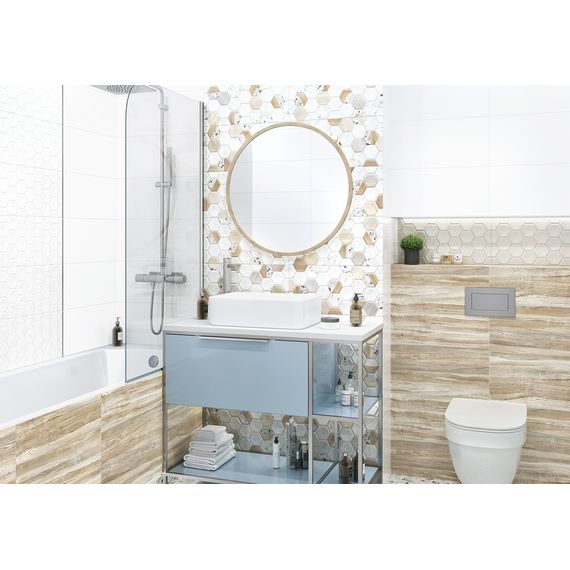 Плитка керамическая Alma Ceramica Бильбао TWU09BLB010 белая 24,9×50 см, изображение 3