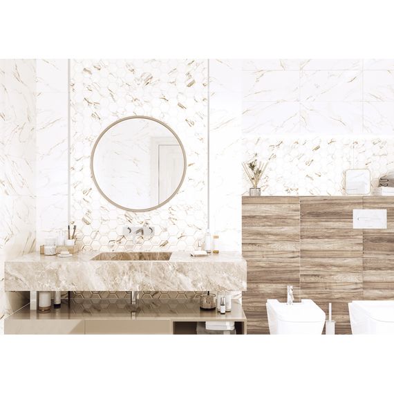 Плитка керамическая Alma Ceramica Дублин TWU09DBL004 белая 24,9×50 см, изображение 2