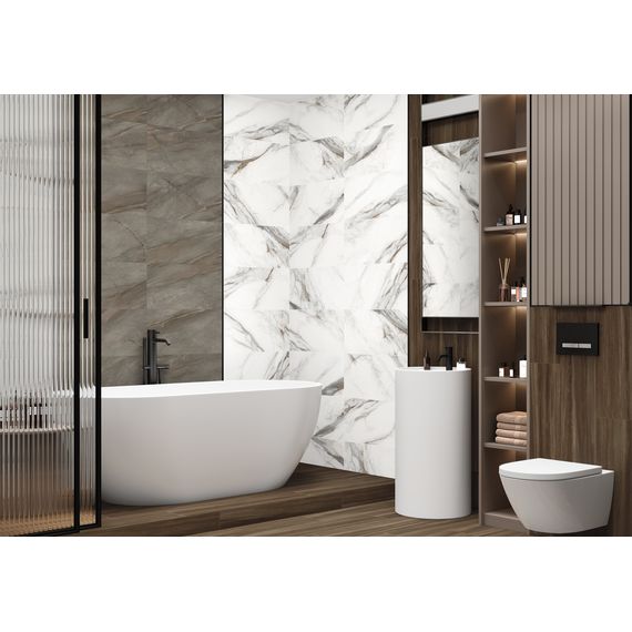 Керамогранит Delacora Каррара Церсей D120208M белый 60×120 см, изображение 6