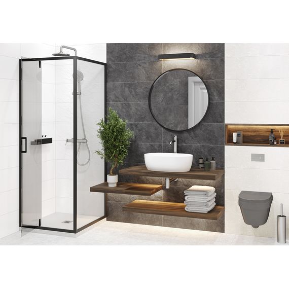 Плитка керамическая Delacora Графито Темный WT15GRF07R черная 24,6×74 см, изображение 2