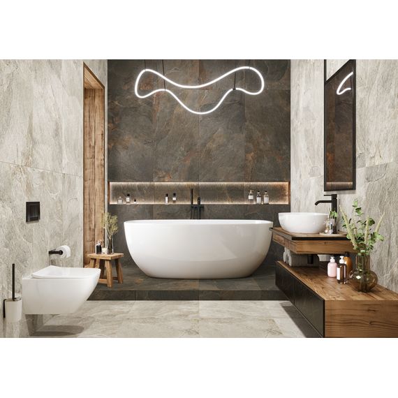 Керамогранит Delacora Стонкрит Медный D120223L коричневый 60×120 см, изображение 2