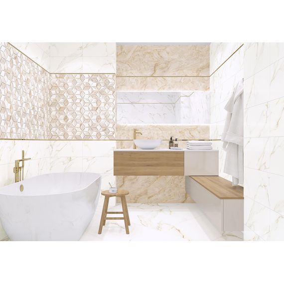 Плитка керамическая Alma Ceramica Невада TWU09NVD014 белая 24,9×50 см, изображение 3
