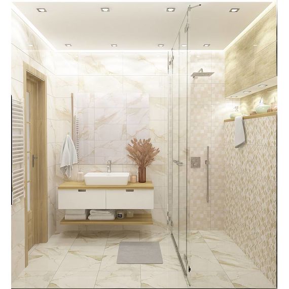 Плитка керамическая Kerlife Calacatta Gold Rombi бежевая 31,5×63 см, изображение 2