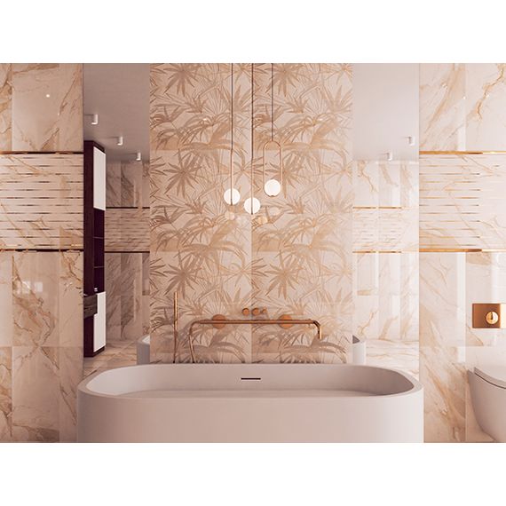 Плитка керамическая Kerlife Calacatta Gold Rombi бежевая 31,5×63 см, изображение 3