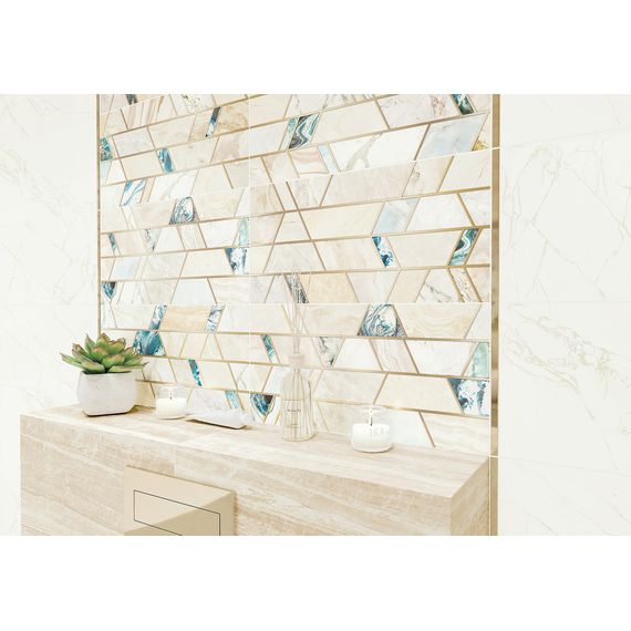 Плитка керамическая New Trend Довер Айвори WT9DOV01 белая 24,9×50 см, изображение 3