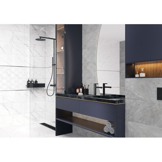 Декор New Trend Лимс Ромб Темный DW36LMM25 серый 30×60 см, изображение 3