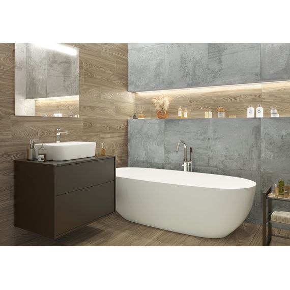 Керамогранит Alma Ceramica Андора GFA92ADR44R коричневый 20×90 см, изображение 6