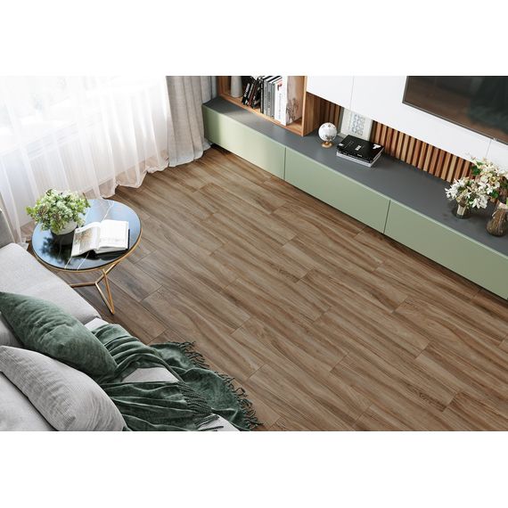 Керамогранит Alma Ceramica Айронвуд GFA92IRW48R шоколадный 20×90 см, изображение 2