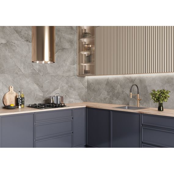 Керамогранит Alma Ceramica Рок Лайн GFU60120RKL70R серый 60×120 см, изображение 4