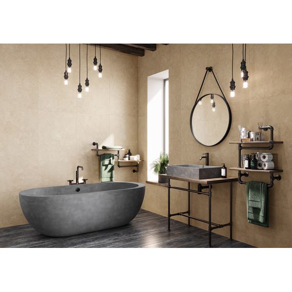 Керамогранит Alma Ceramica Шарп GFU60120SHP70R темно-серый 60×120 см, изображение 2