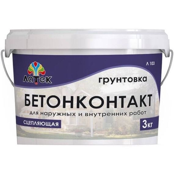 Бетоноконтакт (грунтовка) Латек сцепляющий, 3 кг