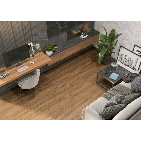 Керамогранит Alma Ceramica Грандвуд GFA2090GRW40R коричневый 20×90 см, изображение 3
