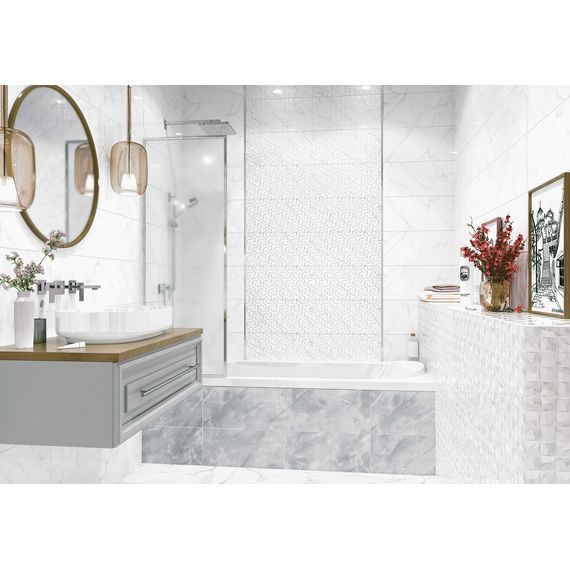 Плитка керамическая Alma Ceramica Гриджио TWU09GRG017 белая 24,9×50 см, изображение 3