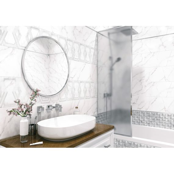 Плитка керамическая Alma Ceramica Гриджио TWU09GRG017 белая 24,9×50 см, изображение 4