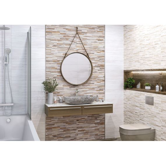 Плитка керамическая Alma Ceramica Артео TWA11ART024 коричневая 20×60 см, изображение 2