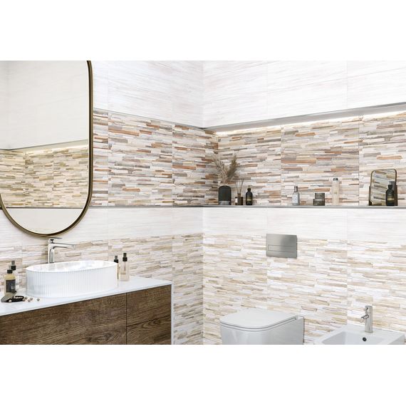 Плитка керамическая Alma Ceramica Артео TWA11ART014 бежевая 20×60 см, изображение 3